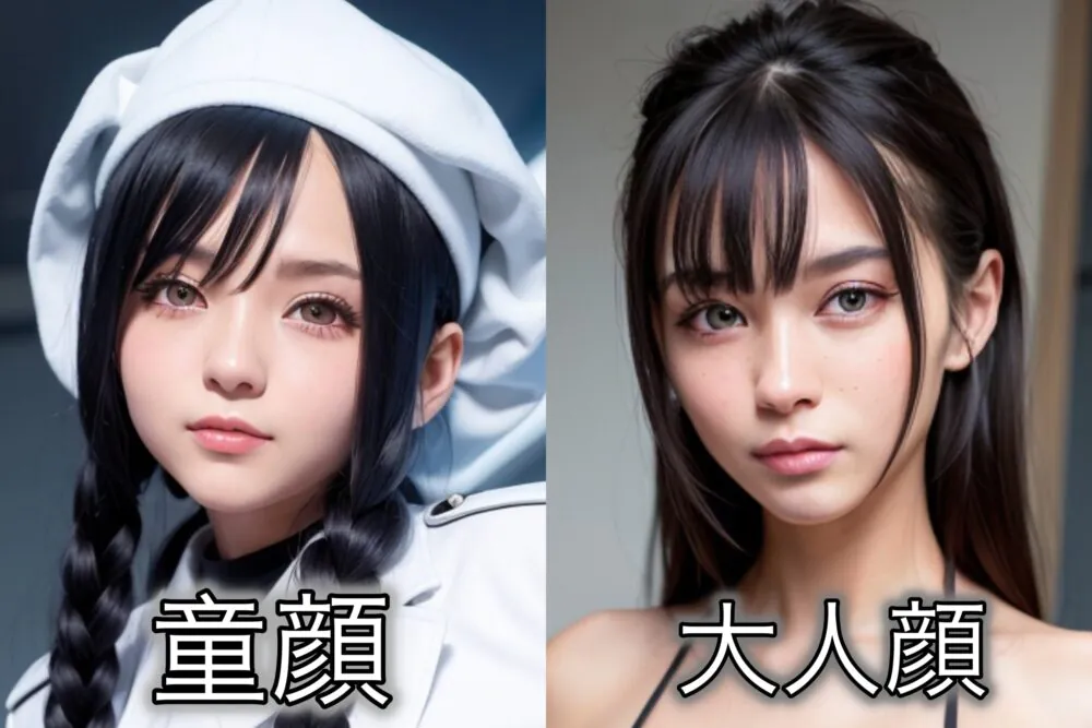 『童顔』と『大人っぽい顔』の５つの違いと特徴！老け顔についても解説します。